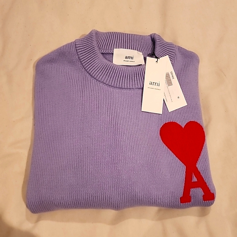 AMI PARIS purple sweater